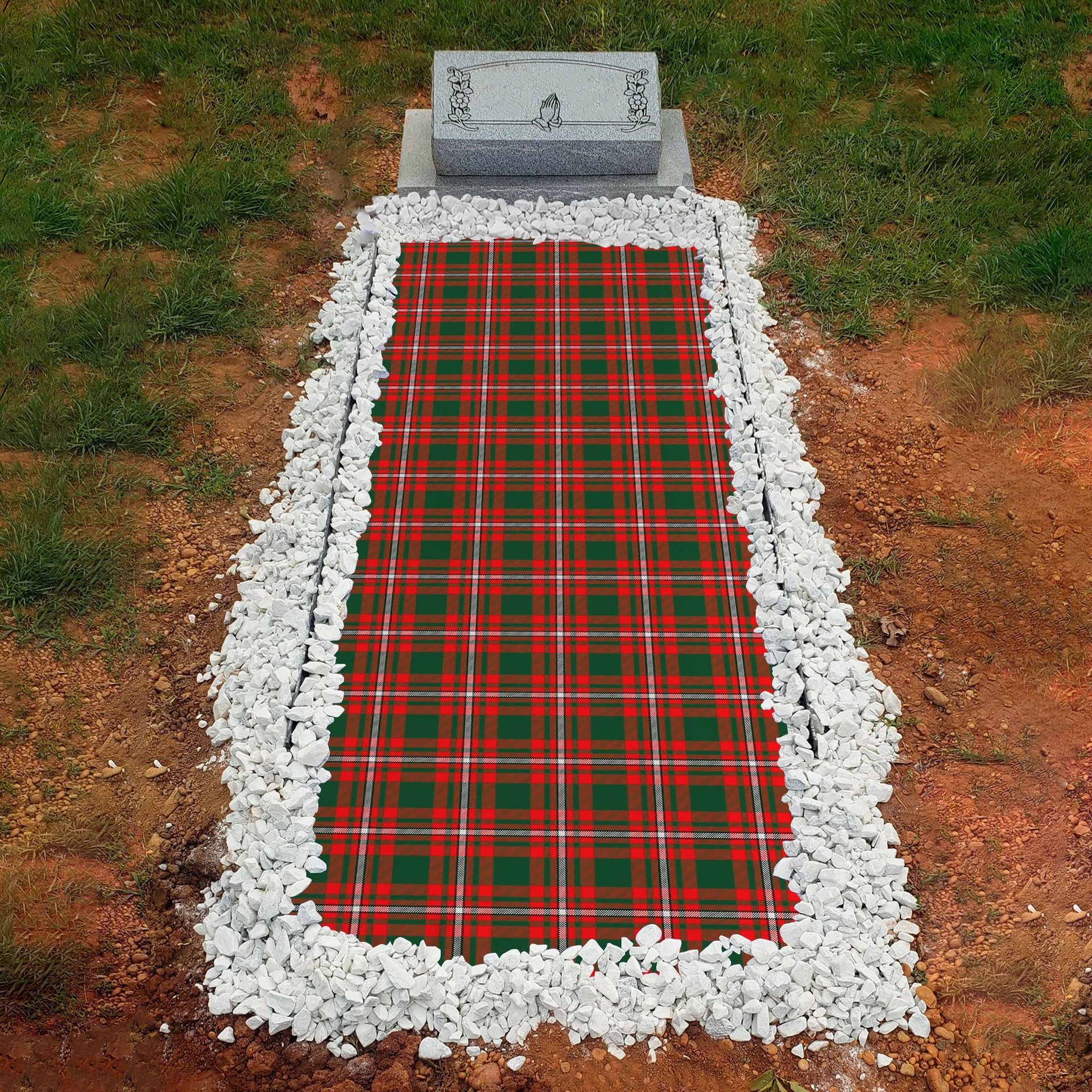 ScotsTee Shop Scottish Princess Margaret Clan Tartan Grave Blanket For Cemetery Waterproof Custom Memorial