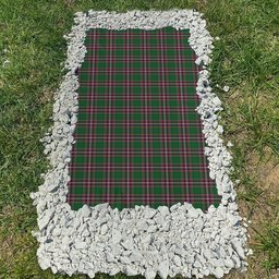 ScotsTee Shop Scottish McFarland Hunting Clan Tartan Grave Blanket For Cemetery Waterproof Custom Memorial