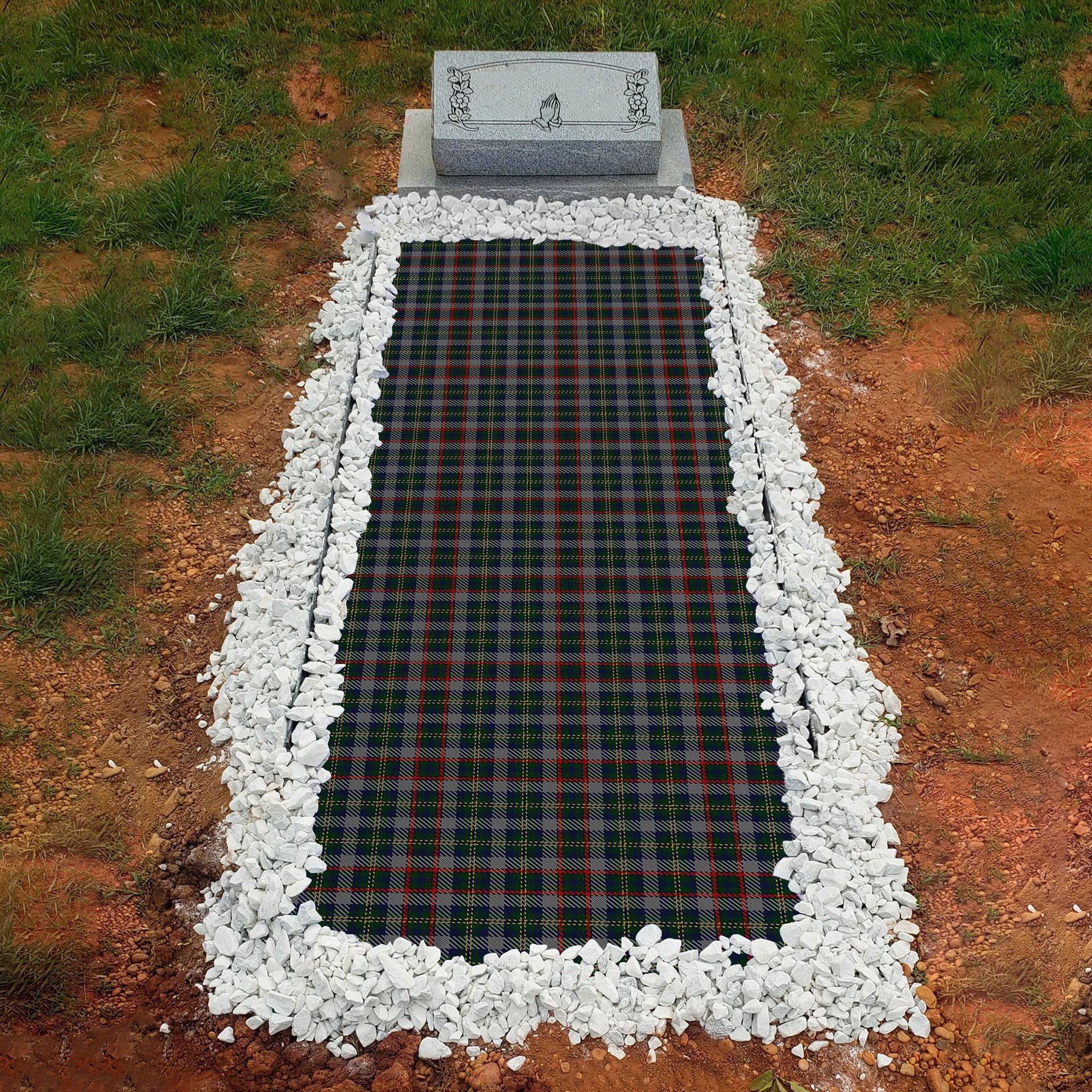 ScotsTee Shop Scottish Penman 2 Clan Tartan Grave Blanket For Cemetery Waterproof Custom Memorial