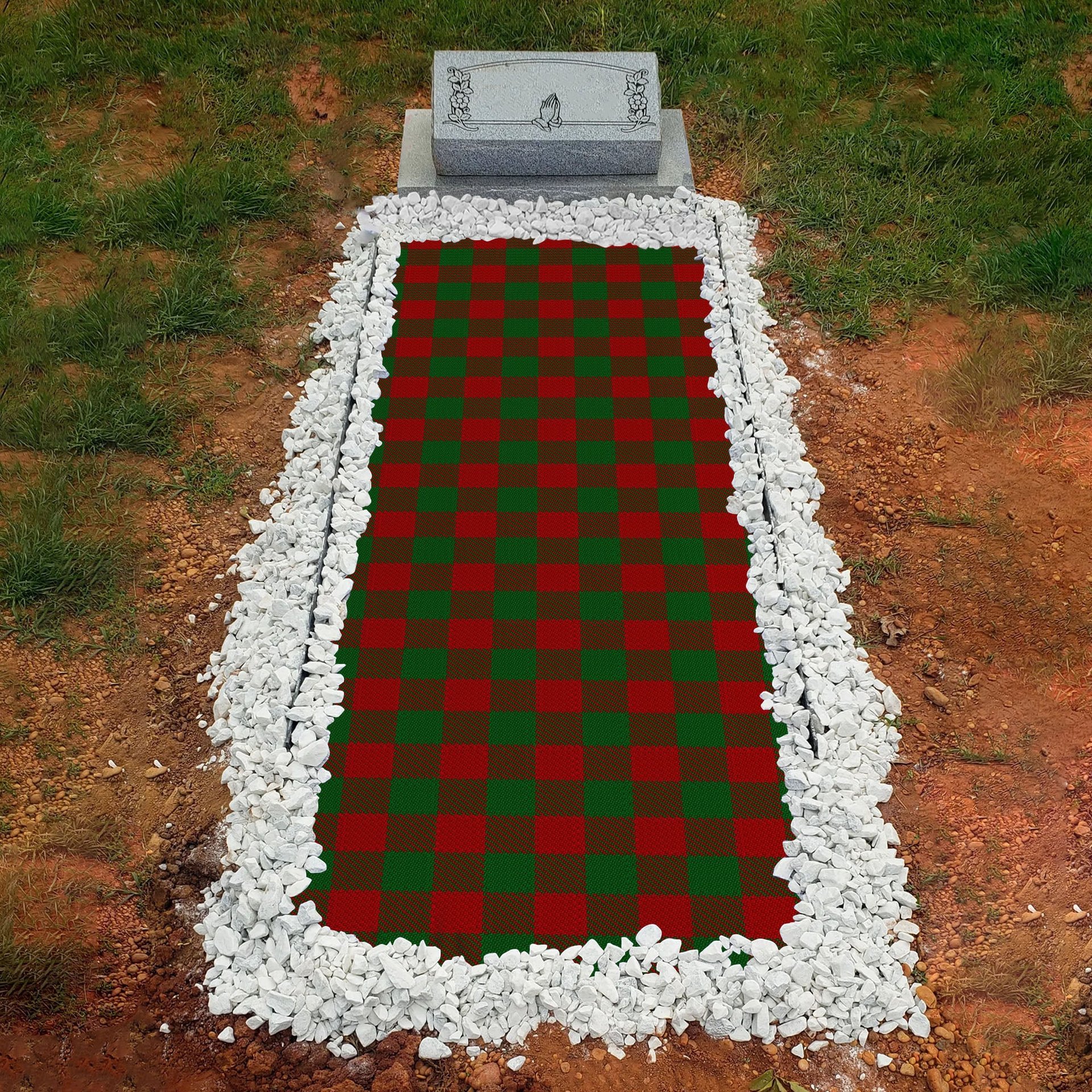 ScotsTee Shop Scottish Moncreiffe Clan Tartan Grave Blanket For Cemetery Waterproof Custom Memorial
