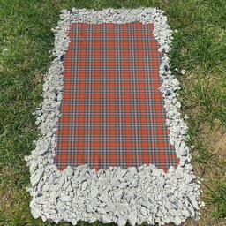 ScotsTee Shop Scottish McFarland Ancient Clan Tartan Grave Blanket For Cemetery Waterproof Custom Memorial
