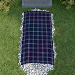 ScotsTee Shop Scottish Nevoy Clan Tartan Grave Blanket For Cemetery Waterproof Custom Memorial