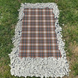 ScotsTee Shop Scottish McFarland Dress Ancient Clan Tartan Grave Blanket For Cemetery Waterproof Custom Memorial