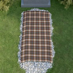 ScotsTee Shop Scottish McFarland Dress Ancient Clan Tartan Grave Blanket For Cemetery Waterproof Custom Memorial