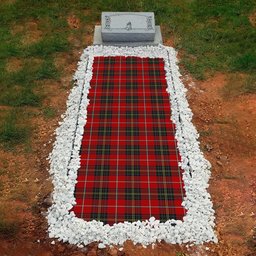 ScotsTee Shop Scottish Orr Senior, Gerald William Clan Tartan Grave Blanket For Cemetery Waterproof Custom Memorial