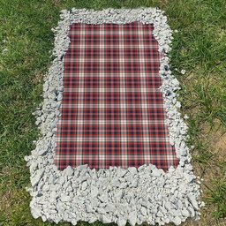 ScotsTee Shop Scottish McFarland Dress Modern Clan Tartan Grave Blanket For Cemetery Waterproof Custom Memorial