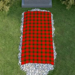 ScotsTee Shop Scottish McQueary Modern Clan Tartan Grave Blanket For Cemetery Waterproof Custom Memorial