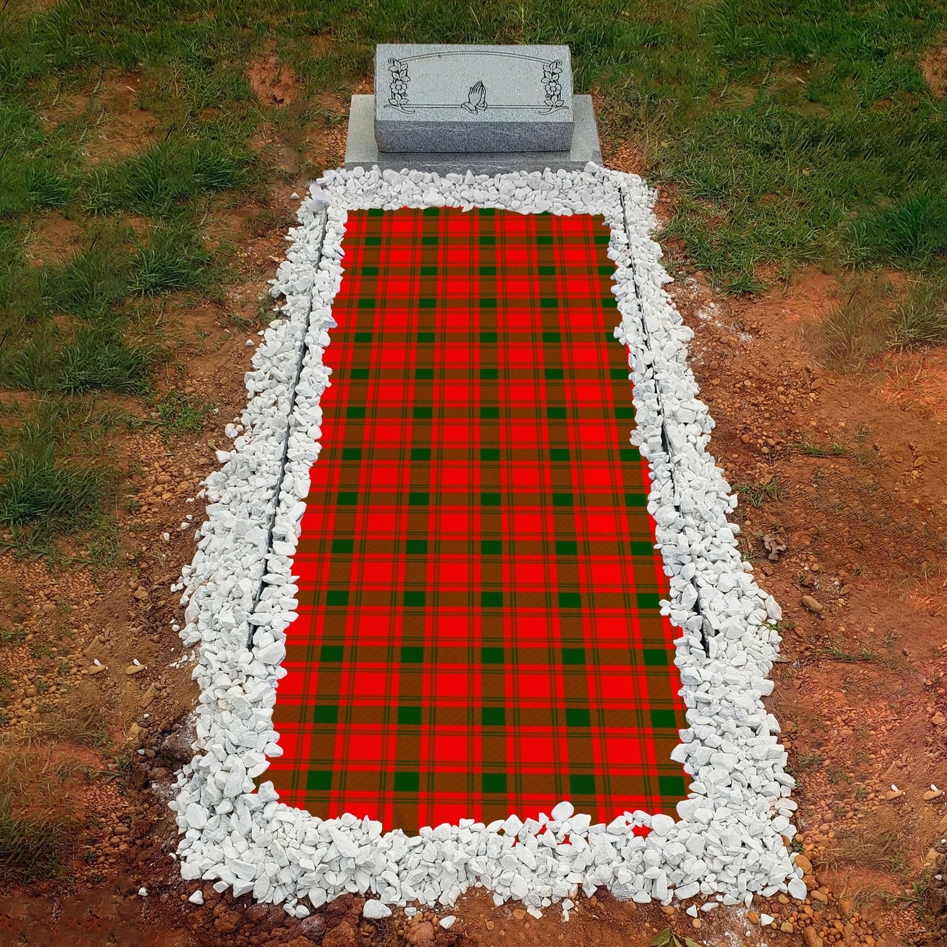 ScotsTee Shop Scottish McQueary Modern Clan Tartan Grave Blanket For Cemetery Waterproof Custom Memorial