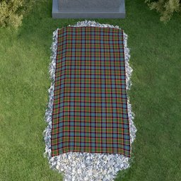 ScotsTee Shop Scottish Norvill Clan Tartan Grave Blanket For Cemetery Waterproof Custom Memorial