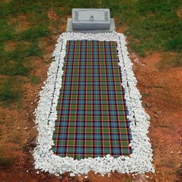 ScotsTee Shop Scottish Norvill Clan Tartan Grave Blanket For Cemetery Waterproof Custom Memorial