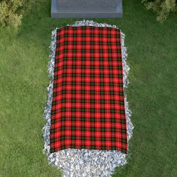 ScotsTee Shop Scottish Nisbet Modern Clan Tartan Grave Blanket For Cemetery Waterproof Custom Memorial