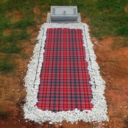 ScotsTee Shop Scottish Pitblado Clan Tartan Grave Blanket For Cemetery Waterproof Custom Memorial