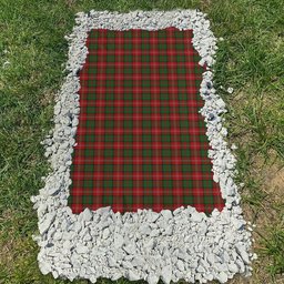 ScotsTee Shop Scottish Nisbet Clan Tartan Grave Blanket For Cemetery Waterproof Custom Memorial
