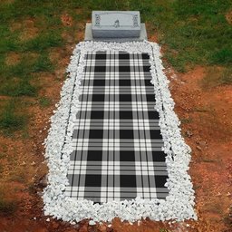 ScotsTee Shop Scottish McFarland Black White Clan Tartan Grave Blanket For Cemetery Waterproof Custom Memorial