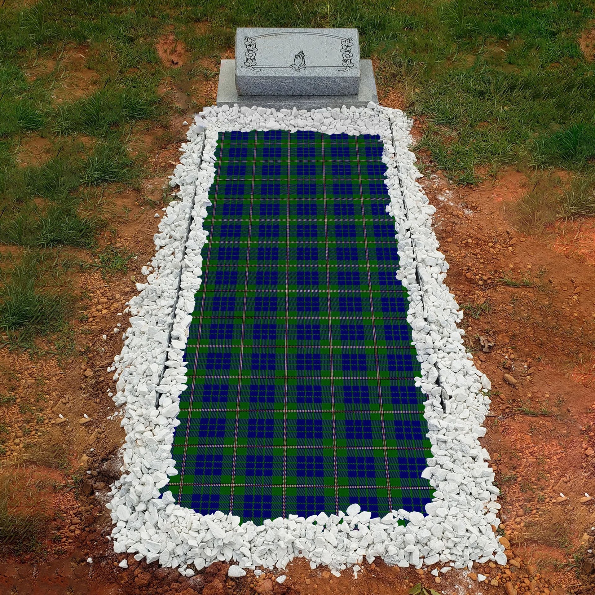 ScotsTee Shop Scottish Noel Clan Tartan Grave Blanket For Cemetery Waterproof Custom Memorial