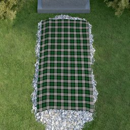 ScotsTee Shop Scottish McCandlish Arisaid Green Clan Tartan Grave Blanket For Cemetery Waterproof Custom Memorial