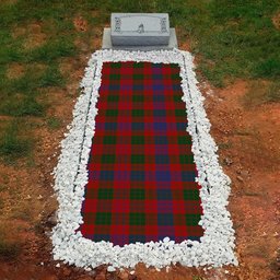 ScotsTee Shop Scottish Ross Clan Tartan Grave Blanket For Cemetery Waterproof Custom Memorial