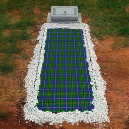 ScotsTee Shop Scottish Turnbull Hunting SC Clan Tartan Grave Blanket For Cemetery Waterproof Custom Memorial