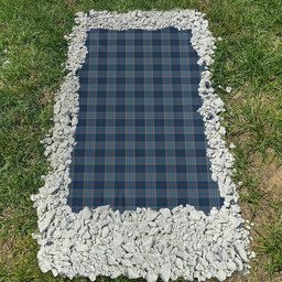 ScotsTee Shop Scottish Thorburn Lochcarron Clan Tartan Grave Blanket For Cemetery Waterproof Custom Memorial