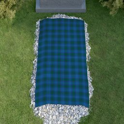 ScotsTee Shop Scottish Sutherland Hunting Modern Clan Tartan Grave Blanket For Cemetery Waterproof Custom Memorial
