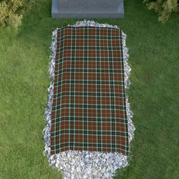 ScotsTee Shop Scottish Thompson Hunting Modern Clan Tartan Grave Blanket For Cemetery Waterproof Custom Memorial