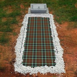 ScotsTee Shop Scottish Thompson Hunting Modern Clan Tartan Grave Blanket For Cemetery Waterproof Custom Memorial