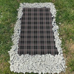 ScotsTee Shop Scottish Thompson Society Grey Clan Tartan Grave Blanket For Cemetery Waterproof Custom Memorial