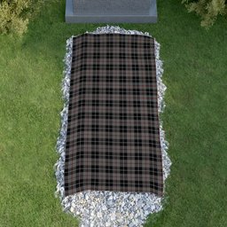 ScotsTee Shop Scottish Thompson Society Grey Clan Tartan Grave Blanket For Cemetery Waterproof Custom Memorial