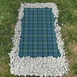 ScotsTee Shop Scottish Thomson Ancient Clan Tartan Grave Blanket For Cemetery Waterproof Custom Memorial