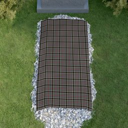 ScotsTee Shop Scottish Thomson Dress Grey Clan Tartan Grave Blanket For Cemetery Waterproof Custom Memorial
