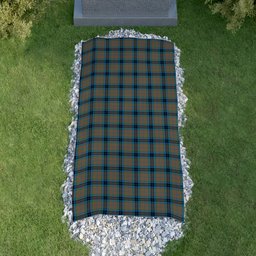 ScotsTee Shop Scottish Thomson Hunting Ancient Clan Tartan Grave Blanket For Cemetery Waterproof Custom Memorial