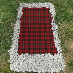 ScotsTee Shop Scottish Wallace Clan Tartan Grave Blanket For Cemetery Waterproof Custom Memorial