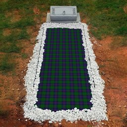 ScotsTee Shop Scottish Shaw Clan Tartan Grave Blanket For Cemetery Waterproof Custom Memorial