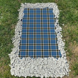 ScotsTee Shop Scottish Thomson Blue Clan Tartan Grave Blanket For Cemetery Waterproof Custom Memorial