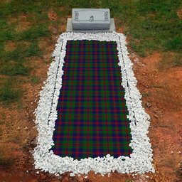 ScotsTee Shop Scottish Robertson Struan Clan Tartan Grave Blanket For Cemetery Waterproof Custom Memorial