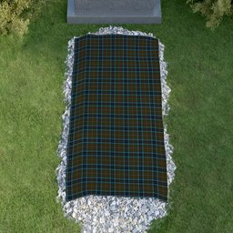 ScotsTee Shop Scottish Thompson Hunting Clan Tartan Grave Blanket For Cemetery Waterproof Custom Memorial