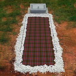 ScotsTee Shop Scottish Sillars Clan Tartan Grave Blanket For Cemetery Waterproof Custom Memorial