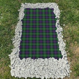 ScotsTee Shop Scottish Sutherland Clan Tartan Grave Blanket For Cemetery Waterproof Custom Memorial