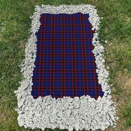 ScotsTee Shop Scottish Wedderburn Clan Tartan Grave Blanket For Cemetery Waterproof Custom Memorial