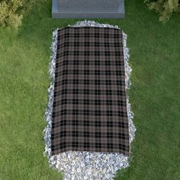 ScotsTee Shop Scottish Thomson Grey Clan Tartan Grave Blanket For Cemetery Waterproof Custom Memorial