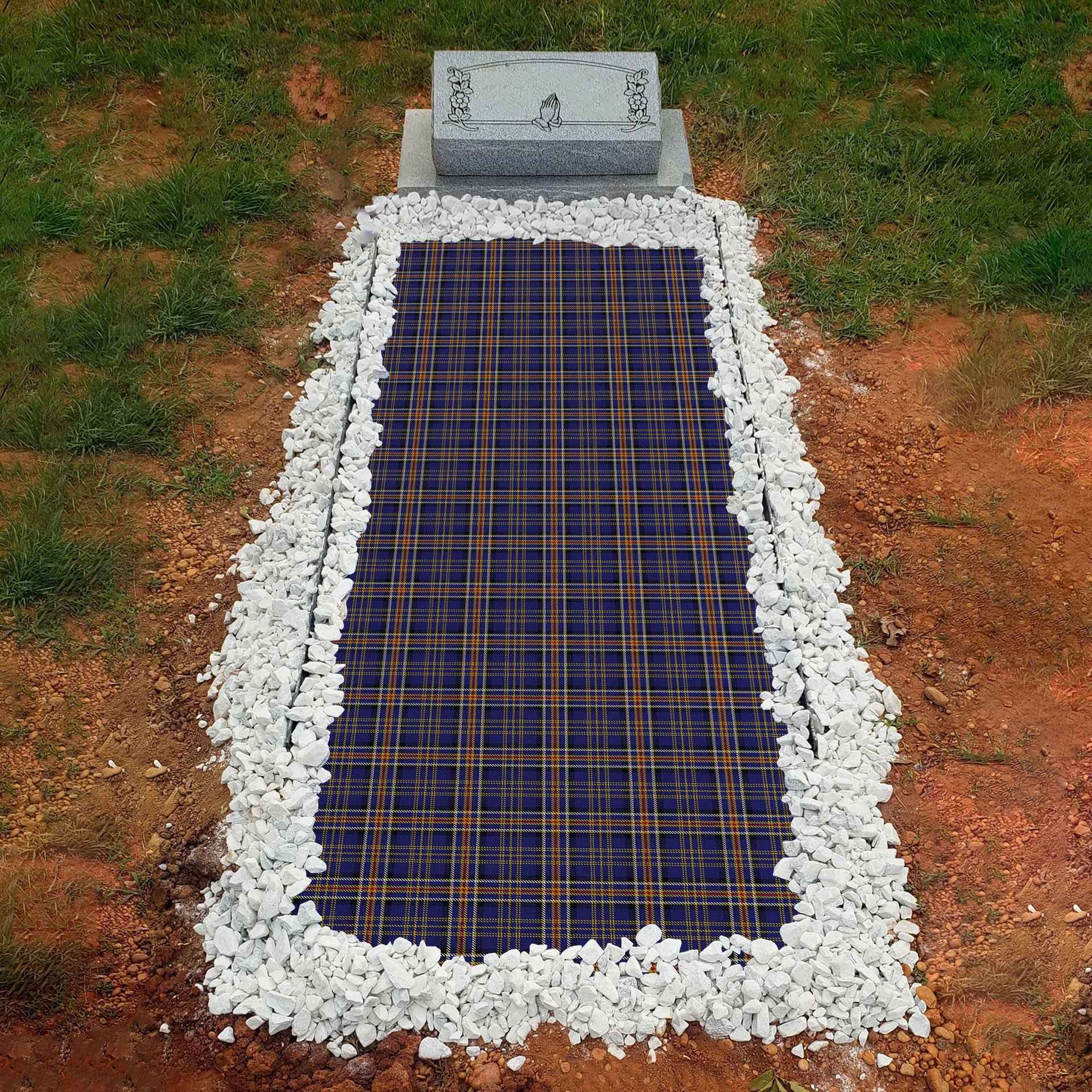 ScotsTee Shop Scottish Ruxton Dress Clan Tartan Grave Blanket For Cemetery Waterproof Custom Memorial