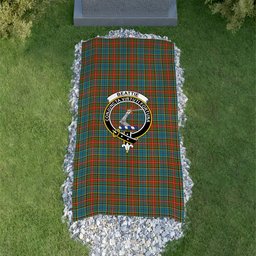 ScotsTee Shop Scottish Beattie (Beatty) Ancient Clan Crest Tartan Grave Blanket For Cemetery Waterproof Custom Memorial