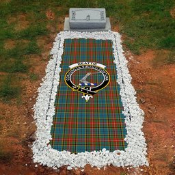 ScotsTee Shop Scottish Beattie (Beatty) Ancient Clan Crest Tartan Grave Blanket For Cemetery Waterproof Custom Memorial