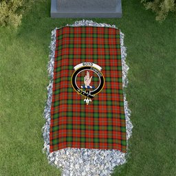 ScotsTee Shop Scottish Boyd Ancient Clan Crest Tartan Grave Blanket For Cemetery Waterproof Custom Memorial