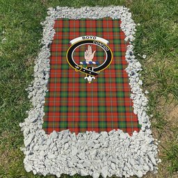 ScotsTee Shop Scottish Boyd Ancient Clan Crest Tartan Grave Blanket For Cemetery Waterproof Custom Memorial
