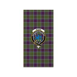ScotsTee Shop Scottish Bowie Modern Clan Crest Tartan Grave Blanket For Cemetery Waterproof Custom Memorial