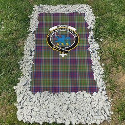 ScotsTee Shop Scottish Bowie Modern Clan Crest Tartan Grave Blanket For Cemetery Waterproof Custom Memorial
