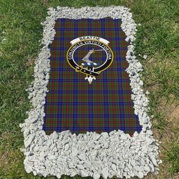 ScotsTee Shop Scottish Beattie (Beatty) Clan Crest Tartan Grave Blanket For Cemetery Waterproof Custom Memorial