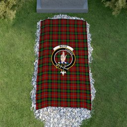 ScotsTee Shop Scottish Boyd Clan Crest Tartan Grave Blanket For Cemetery Waterproof Custom Memorial