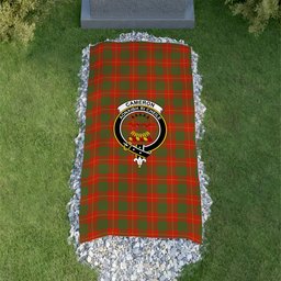 ScotsTee Shop Scottish Cameron Ancient Clan Crest Tartan Grave Blanket For Cemetery Waterproof Custom Memorial